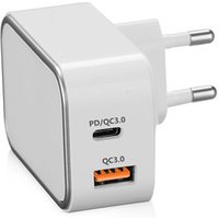 KC CE Rohs 18W Type C PD Qualcomm quick charge 3.0 fast dual USB travel wall power adapter charger