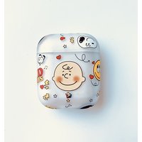 Silicone cartoon Charlie shockproof bluetooth headphone cover portable earphone case holder For AirPods case