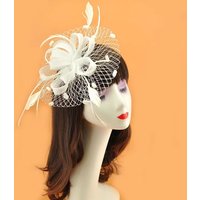 Hot Sale European and American Bridal Wedding Mesh Veil Fascinator Floral Lace Hair Band Accessories for Women
