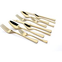 Wholesale 18/8 spoons forks knives gold cutlery set stainless steel gold cutlery set wedding
