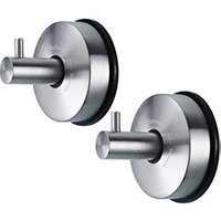 2 Piece Stainless Steel Vacuum Suction Cup Hooks Bathrooms