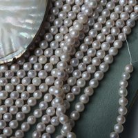 7mm AK Small round Freshwater Pearl Loose Bead Nucleated Natural Baroque Shaped for Jewelry Making
