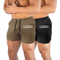 Custom Logo Summer Quick Dry Gym Sport Elastic Waist Plus Size Men's Fitness Workout Shorts