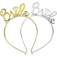 Wholesale Cheap Factory Price Durable Fashion New Gold Letters Bride Bridesmaid Wedding Plastic Headband