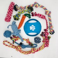 Cotton Rope Dog Toys 10 Pack Set, dog toy chew,Chew dog rope Toys set for Medium and Small Doggie