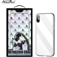 Atouchbo Factory Wholesale Clear Transparent TPU Smartphone Shell Mobile Back Cover Phone Case For iPhone X