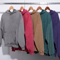 Oem Streetwear Heavy Washed Hoodie Acid Wash Oversized Hoodie Vintage Men Heavyweight French Terry Hoodie Custom