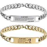 2025 Trendy Inspirational Engraved Bracelet - Father's Day Gift for Dad & "To My Son" Meaningful Gift Bracelet
