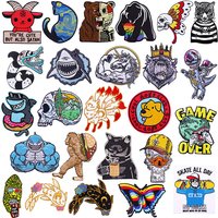Wholesale Custom logo Embroidered Patches Felt Fabric Iron on Cartoon Animal Cute Embroidery Patch for Clothing