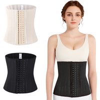 Custom Accept 25 Steel Bone Girdle Women's Waist Cincher for Gym Breathable Latex High Quality Waist Trainer