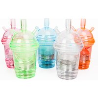 EXPRESS FREE SHIPPING! Wholesale Chicha Portable Hookah Shisha Cup for Car With Led Light Custom Logo Cheap Plastic Hookah