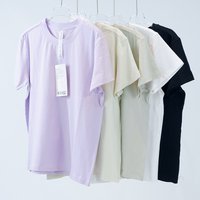 Custom Logo Casual Loose Breathable Cotton Crew Neck Sport T-shirts Soft Women Yoga Gym Fitness Short Sleeve T Shirt