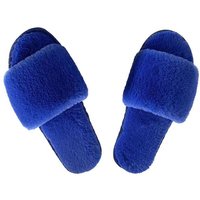 Women's Cozy Faux Fur Indoor/Outdoor for Slippers Comfortable Non-Slip Platform with Anti-Slippery Feature for Winter