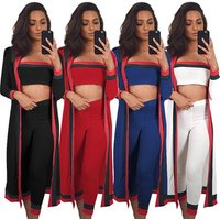 Bodycon Long Dress Three Piece Set