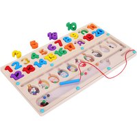 Custom Montessori Children's Wooden Walking Beads Maze Digital Matching Board Game Educational Math Learning Gift Toys for Kids