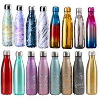 BPA Free Double Wall Hot & Cold Sports Drinks Leak Proof Reusable Stainless Steel Vacuum Insulated Water Bottles Thermos Flask
