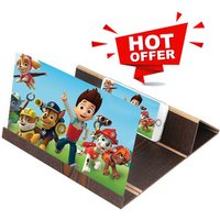 3D Mobile Screen Magnifier Wooden Pattern Phone Video Amplifier 12 inches Phone Screen Amplifier