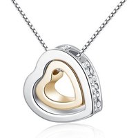 New simple fashion diamond cute heart letters love necklace for men women gift N01