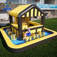 Backyard Floating Inflatable Water Pool bar with Swimming Pool for Adults and Kids Party Game Spot