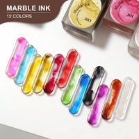 JTING New Trend 12colors Alcohol Marble Ink Nails Art Blooming Gel Uv Gel Nail Polish Private Label OEM Custom and Free Sample