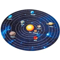 2023 New Arrival Children Wooden Solar System Board 3D Jigsaw Puzzle Game Montessori Educational Planet Learning Toys for Kids