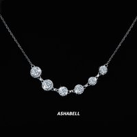 Luxury Moissanite Inlaid Necklace S925 Sterling Silver Clavicle Chain for Women Valentine's Day Birthday Gift
