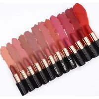Private Label 24-Color Vegan Cosmetic Long Lasting Waterproof Matte Lipstick High Pigment With Vitamin E Printed Makeup for Lips
