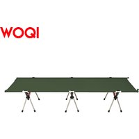 WOQI Ultralight Aluminum Alloy Cot Portable Folding Cot for High-Low Dual-Purpose for Bedroom Outdoor Camping Siesta Hiking