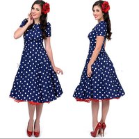 Grace Rockabilly Polka Dot Swing Dress