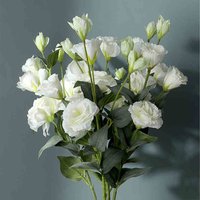 D-R025 Artificial Eternal Silk White Rose Flower Eustoma Lisianthus Red Artificial Roses Flower for Wedding Home Decor