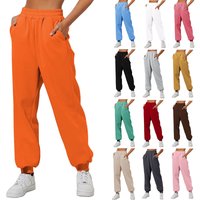 Women's High Waist Casual Jogging Pants Loose Fit Cotton Sweatpants Yoga Long Sweatpants
