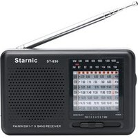 Black no screen AM FM SW 1-7 9 band AA*2 batteries operated shortwave radio with earphone jack