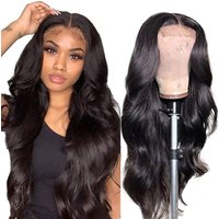 Body Wave Front Wigs Human Hair Pre Plucked Bleached Knots Glueless Transparent HD Closure Wig Baby Hair Brazilian Virgin Remy