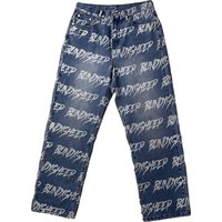 DENIMGUYS Custom Laser Printed Denim Men Loose Straight Streetwear Casual Baggy Men's Jeans Pants