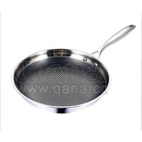 Honeycomb suspension Tri-ply material stainless steel cookware non-stick frypan cooking pot
