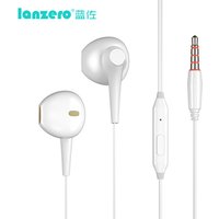 New White 3.5mm Jack Wired Control In-Ear Headphone Earphone For Android IOS