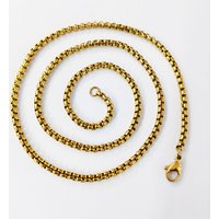 Wholesale Tarnish-Free Stainless Steel Necklace with Gold Plating Square Rolo Chain & Rolo Box Chain for Engagement-MSC-0005