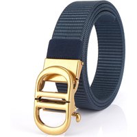 Factory Wholesale TUSHI Men's Adjustable Canvas Waist Belt Zinc Alloy Automatic Buckle Nylon Fabric Model 3.4-100 for Business