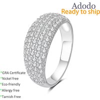 Factory Wholesale Unique Versatile Jewelry 18k Plated S925 Silver VVS1 Diamond Moissanite Women Cluster Rings for Man