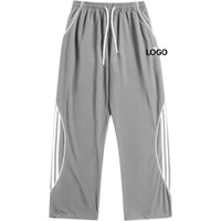 New Spring and Autumn Vintage Patchwork Nylon Wide Leg Work Pants for Men Casual Pants