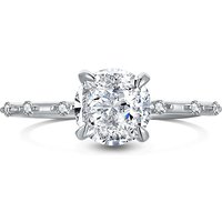 Dylam Princess Cut Cubic Zirconia 925 Sterling Silver Ring Rhodium Plated Wedding Engagement Anniversary Solitaire Diamond Rings
