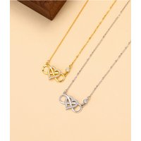 Factory Dropshipping Silver Jewelry S925 Sterling Silver Necklaces Minimalist Zircon Heart Clavicle Necklaces Jewelry for Women