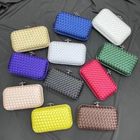 Fashion Ladies Chic Satin Evening Bag with Chains Women Retro Vintage Colorful Hand Clutch Purse for Wedding Party Bag Purse New