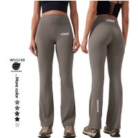 Xsunwing Custom Logo Soft High-waist Elastic Loose Casual Pocket Wide-leg Loose Leg Running Leggings Fitness Yoga Pants WDQ188