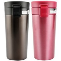 Stainless Steel Double Walled Insulated Vacuum Flask Coffee Mug