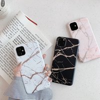 HOT 2019 Pink Marble Case for iPhone Xi Max 11 Pro 6.5" Original IMD Print Soft TPU for 7/8 XS Xr Shockproof Mobile Phone Shell