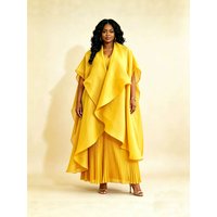 New 2026 Women's Pleated African Plus-size Set Fashionable Solid Color Casual Loose Wide-leg Pants Set