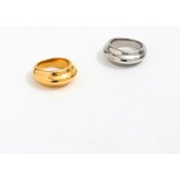 18K Gold Plated Stainless Steel Rings for Women Statement Rings New Stainless Steel Trendy Jewelry