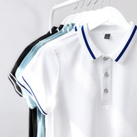 High Quality Cotton Men's Polos Shirts Short Sleeve Golf Polos Tshirt Pure Color Business Heavyweight T-shirts for Male Tops