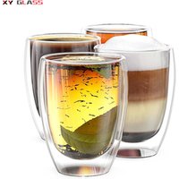 Premium Quality Hand made Double Wall Glass Espresso coffee Cup